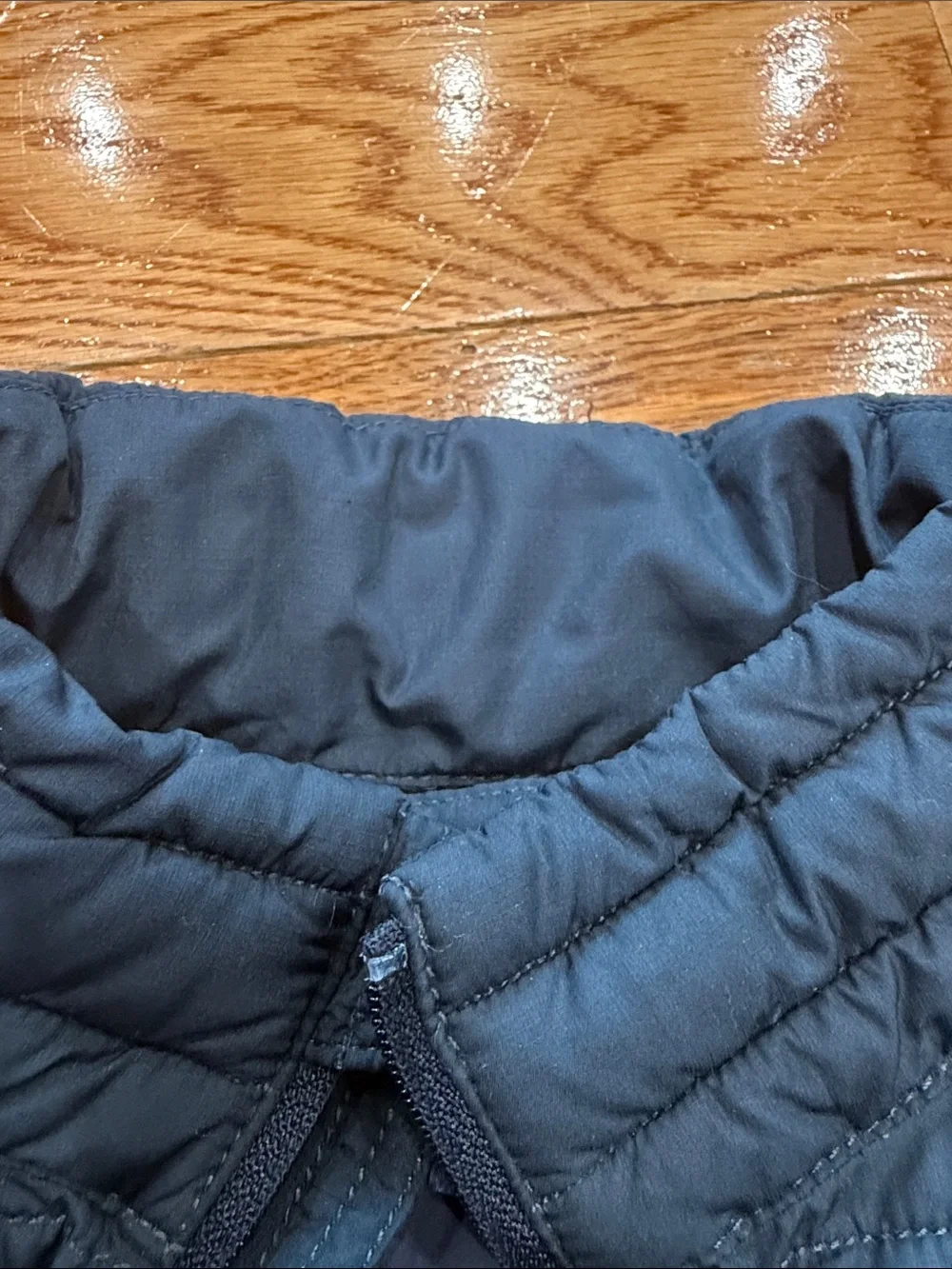 Ralph Lauren Navy Quilted Puffer Jacket with Red Polo Logo